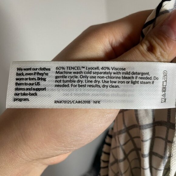 Eileen Fisher Textured Crepe Grid Slouchy Pant size XS - Picture 10 of 11